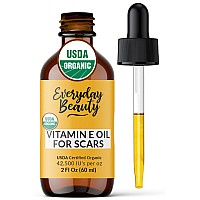 Organic Vitamin E Oil For Scars All Natural Vegan Skin Moisturizer 202Oz Light Unscented Great For Scars After Surgery