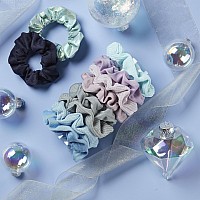 Scunci By Conair Gift Set Gift Box Under 20 Includes 10 Scrunchies In Icy Blue Shades