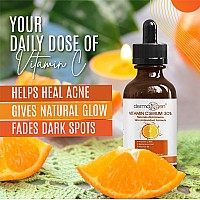 Dermaxgen 30 Vitamin C Serum For Face Hyaluronic Acid Vitamin E Natural Organic Anti Wrinkle Skin Rejuvenator Moisturi