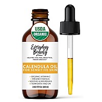 Organic Calendula Oil For Sensitive Skin Usda Certified 100 Plant Based Lightweight Unscented Gentle Soothing Oil For Sens