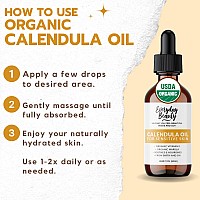 Organic Calendula Oil For Sensitive Skin Usda Certified 100 Plant Based Lightweight Unscented Gentle Soothing Oil For Sens