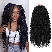 Forevery Faux Locs Crochet Hair 22 Inch Goddess Locs Crochet Hair 6 Packs Prelooped Crochet Hair For Black Women Crochet Boho L