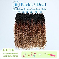 Forevery Goddess Locs Crochet Hair 22 Inch Faux Locs Crochet Hair 6 Packs Prelooped Crochet Hair For Black Women Boho Locs With