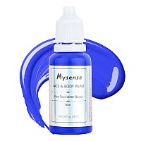 Mysense Blue Face Body Paintwater Based Washable Face Paintnontoxic Cream Body Paint For Adults And Children Halloween Costum