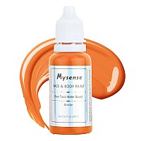 Mysense Orange Face Body Paintwater Based Washable Face Paintnontoxic Cream Body Paint For Adults And Children Halloween Cost