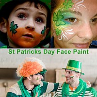 Mysense Light Green Face Body Paintst Patricks Day Face Paintwater Based Washable Cream Body Paint For Adults And Children Hal