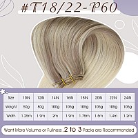 Full Shine Weft Hair Extensions Human Hair Sew In Hair Extensions Ash Blonde Hair Extensions Sew In Extensions For Women Real Ha