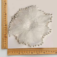 Accglory Extra Large Hair Scrunchies Studed With Pearls For Women Girls Fashion Hair Scrunchy Ties Big Hair Accessories For All