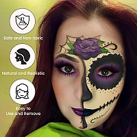 Brimfulite Body Face Painting Kit With Sfx Makeup Non Toxic 6 Colors Glow In The Dark Face Paint Fake Blood And Scar Wax Set