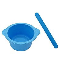 Kvzvk Silicone Wax Bowl With Spatula Sticks For Hair Removal Replacement Nonstick Liner For Wax Warmer Blue