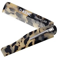 Kent 20T Tw Handmade Folding Pocket Comb For Men Fine Tooth Hair Comb Straightener For Everyday Grooming Styling Hair Beard Or