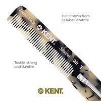 Kent 20T Tw Handmade Folding Pocket Comb For Men Fine Tooth Hair Comb Straightener For Everyday Grooming Styling Hair Beard Or