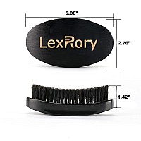 Lexrory Curved Wave Brush For Men 360 Medium Hard Palm Hair Brushes With Boar Bristles For Black Hair Wavers To Creating 360 Wa