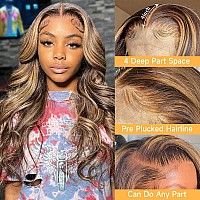 Ombre Lace Front Wig Human Hair 427 Highlight Lace Front Wig Human Hair 13X4 Body Wave Honey Blonde Lace Front Wig Human Ha