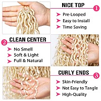 Ruiyok Blonde Goddess Locs Crochet Hair 24 Inch 8Packs Faux Locs Crochet Hair With Curly Ends Prelooped River Locs Crochet Hair