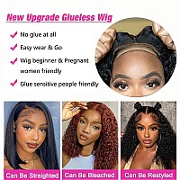 Wear And Go Glueless Wigs Human Hair Pre Plucked Pre Cut 4X4 Lace Front Wigs For Black Women Glueless Water Wave 180 Density Cu