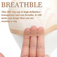 Fdbjulyy 24 Pcs Transparent Hd Wig Captransparent Hd Wig Caps For Women Wig Cap Stocking Cap Sheer Wig Cap Thin Nylon Cap Hd Th