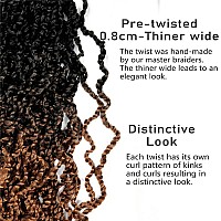 Soku Passion Twist Crochet Hair 20 5 Packs Pre Twisted Senegalese Twist Crochet Hair Ombre Brown Honey Blonde Majesty Twist