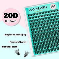 Vavalash Lash Clusters 20Dc007916Mm Diy Individual Lashes 280 Pcs Cluster Lashes 10D 20D 30D 40D 50D C D Curl Volume False