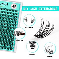 Vavalash Lash Clusters 20Dc007916Mm Diy Individual Lashes 280 Pcs Cluster Lashes 10D 20D 30D 40D 50D C D Curl Volume False