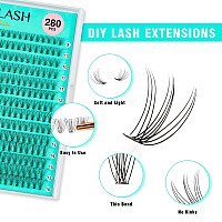 Vavalash Lash Clusters 10Dc007916Mm Diy Individual Lashes 280 Pcs Cluster Lashes 10D 20D 30D 40D 50D C D Curl Volume False