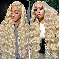 613 Lace Front Wig Human Hair 13X6 Transparent Lace Front Wigs Human Hair Pre Plucked With Baby Hair Body Wave Blonde Wig Human