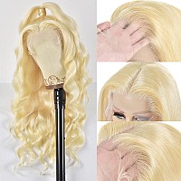 613 Lace Front Wig Human Hair 13X6 Transparent Lace Front Wigs Human Hair Pre Plucked With Baby Hair Body Wave Blonde Wig Human