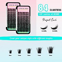 Vavalash Lash Clusters 84 Pcs Diy Eyelash Cluster Extension Light And Soft 84 Clusters Lashes Extensions Easy Full Mega Volume L