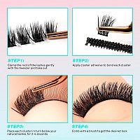 Vavalash Lash Clusters 84 Pcs Diy Eyelash Cluster Extension Light And Soft 84 Clusters Lashes Extensions Easy Full Mega Volume L