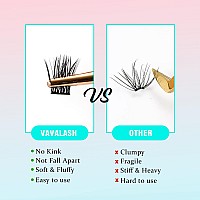 Vavalash Lash Clusters 84 Pcs Diy Eyelash Cluster Extension Light And Soft 84 Clusters Lashes Extensions Easy Full Mega Volume L