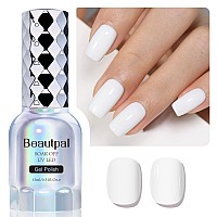 Larvall Beautpal White Gel Nail Polish 15Ml Soak Off Uv Led Gel Polish Nail Art Manicure Salon Diy At Home Color 101 Pure White