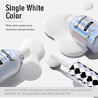 Larvall Beautpal White Gel Nail Polish 15Ml Soak Off Uv Led Gel Polish Nail Art Manicure Salon Diy At Home Color 101 Pure White