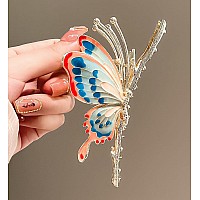 Colorful Nonslip Metal Hair Claw Clips For Women Sparkly Butterfly Claws With Strong Hold Cute Headwear Gifts