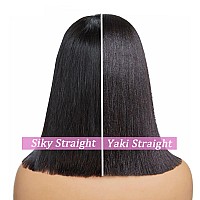 Sakalaka Bob Lace Front Wigs Human Hair Yaki Straight Human Hair Wig 180 Density Short Bob Wig Human Hair For Women 13X4 Lace F