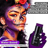 Go Ho Dark Purple Face Body Paint Stickeasily Washable Formula Purple Face Paint Sticknontoxic Cream Purple Body Paint For Ad