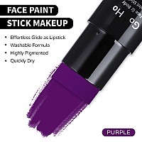 Go Ho Dark Purple Face Body Paint Stickeasily Washable Formula Purple Face Paint Sticknontoxic Cream Purple Body Paint For Ad