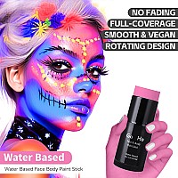 Go Ho Hot Pink Face Body Paint Stickwater Based Washable Hot Pink Face Paint Sticknontoxic Fullcoverage Cream Pink Body Pain