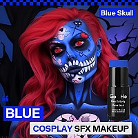 Go Ho Royal Blue Face Body Paint Stickeasily Washable Formula Face Paint Sticknontoxic Fullcoverage Cream Blue Body Paint Fo