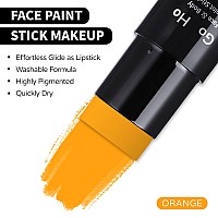 Go Ho Orange Face Paint Stickwater Based Washable Face Body Paint Sticknontoxic Fullcoverage Cream Body Paint For Adults Chi