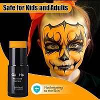 Go Ho Orange Face Paint Stickwater Based Washable Face Body Paint Sticknontoxic Fullcoverage Cream Body Paint For Adults Chi