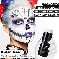 Go Ho White Face Painteasily Washable Formula Face Paint Sticknontoxic Fullcoverage Cream To Powder White Face Body Paint Fo