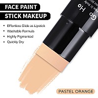 Go Ho Pastel Orange Face Body Paint Stickwater Based Washable Foundation Eye Primer Sticknontoxic Fullcoverage Cream Body Pa