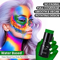 Go Ho Dark Green Face Body Paint Stickwater Based Washable Green Face Paint Stickfullcoverage Cream Green Body Paint For Hall