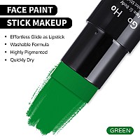 Go Ho Dark Green Face Body Paint Stickwater Based Washable Green Face Paint Stickfullcoverage Cream Green Body Paint For Hall