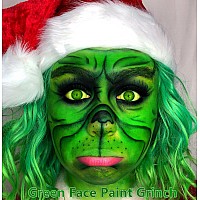 Go Ho Dark Green Face Body Paint Stickwater Based Washable Green Face Paint Stickfullcoverage Cream Green Body Paint For Hall