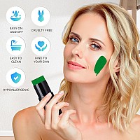 Go Ho Dark Green Face Body Paint Stickwater Based Washable Green Face Paint Stickfullcoverage Cream Green Body Paint For Hall