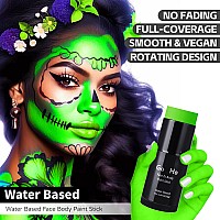 Go Ho Light Green Face Body Paint Stickwater Based Washable Green Face Paint Sticknontoxic Fullcoverage Cream Green Body Pai