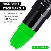 Go Ho Light Green Face Body Paint Stickwater Based Washable Green Face Paint Sticknontoxic Fullcoverage Cream Green Body Pai