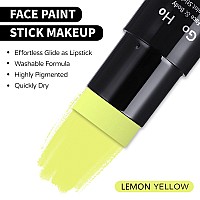 Go Ho Lemon Yellow Face Body Paint Stickwater Based Washable Pastel Yellow Face Paint Sticknontoxic Fullcoverage Cream Light