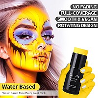 Go Ho Yellow Face Body Paint Stickwater Based Washable Yellow Face Paint Sticknontoxic Fullcoverage Cream Yellow Body Paint